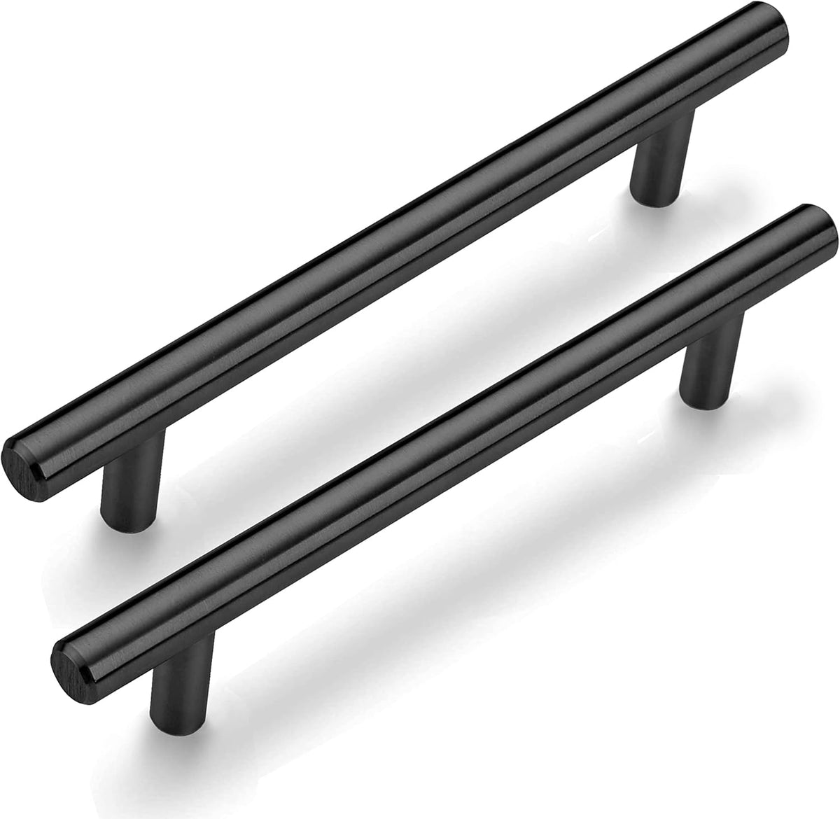 50-Pack Matte Black Round Bar Cabinet Pulls G284985