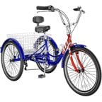 20/24/26 inch 7 Speed Adult Tricycle with Basket T89526