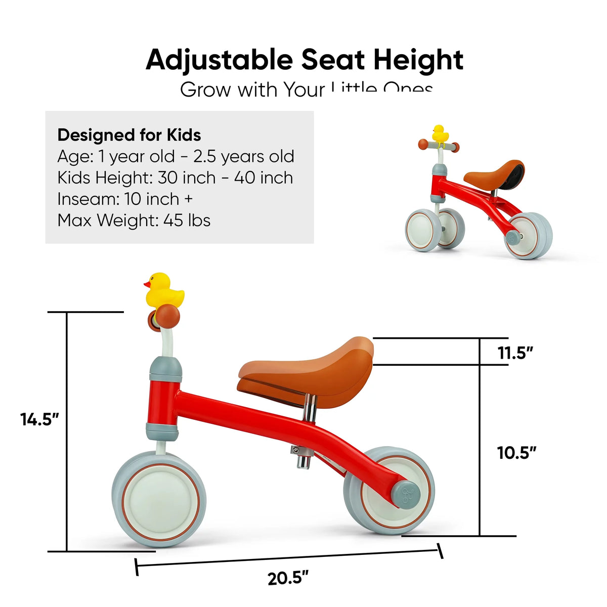 White Baby Balance Bike X943676