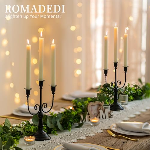 Black 3 Arm Candelabra Set of 6 D633543