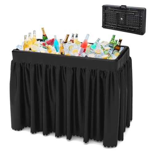 Folding Plastic Cooler Table with Drain Hose E361