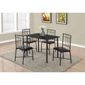 Black Metal 5 Piece Dining Set N39043