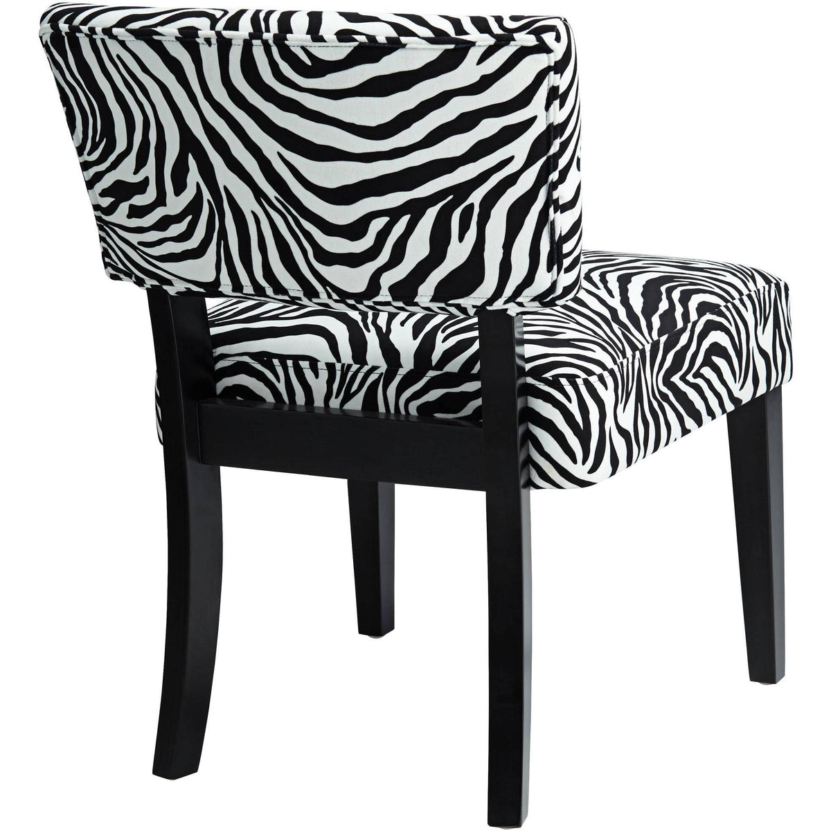 Zambia Zebra Print Accent Chair with Velvet Fabric L758654