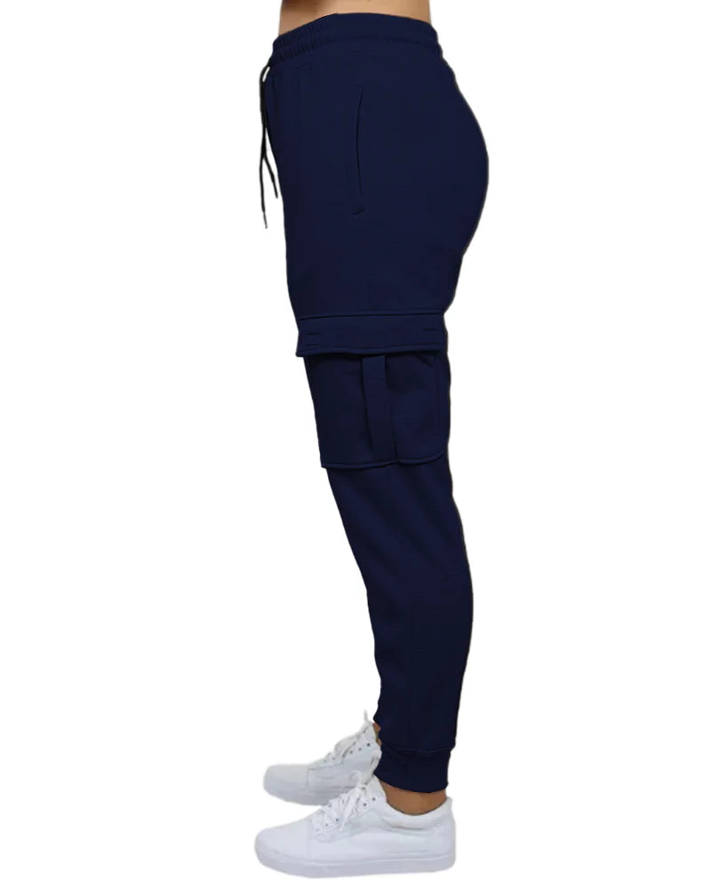 Loose Fit Fleece Jogger Sweatpants with Cargo Pockets P729