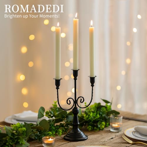 Black 3 Arm Candelabra Set of 6 D633543