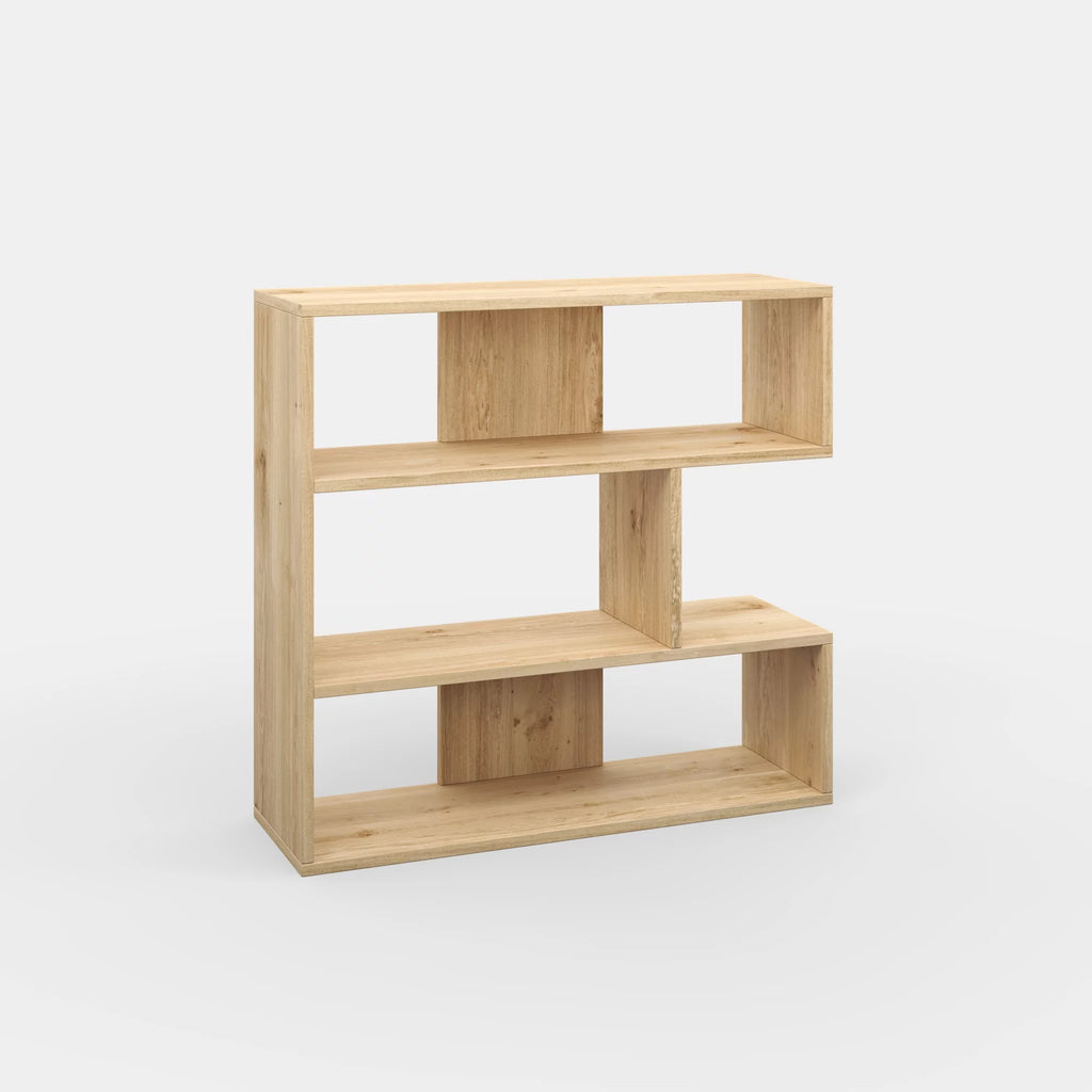 3 Tier Open Shelf Oak Bookcase M2401