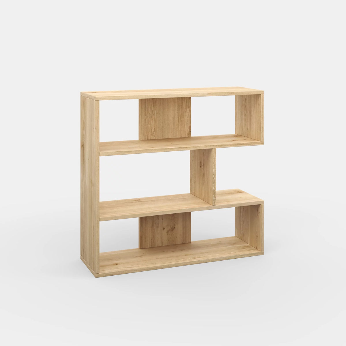 3 Tier Open Shelf Oak Bookcase M2401