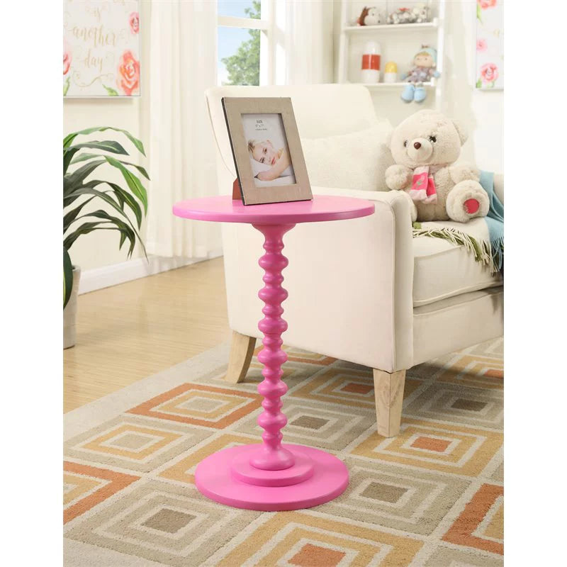 Pink Painted Spindle Table Q9019