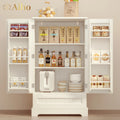 White Kitchen Storage Cabinet with 2 Doors and 1 Drawer Q301814