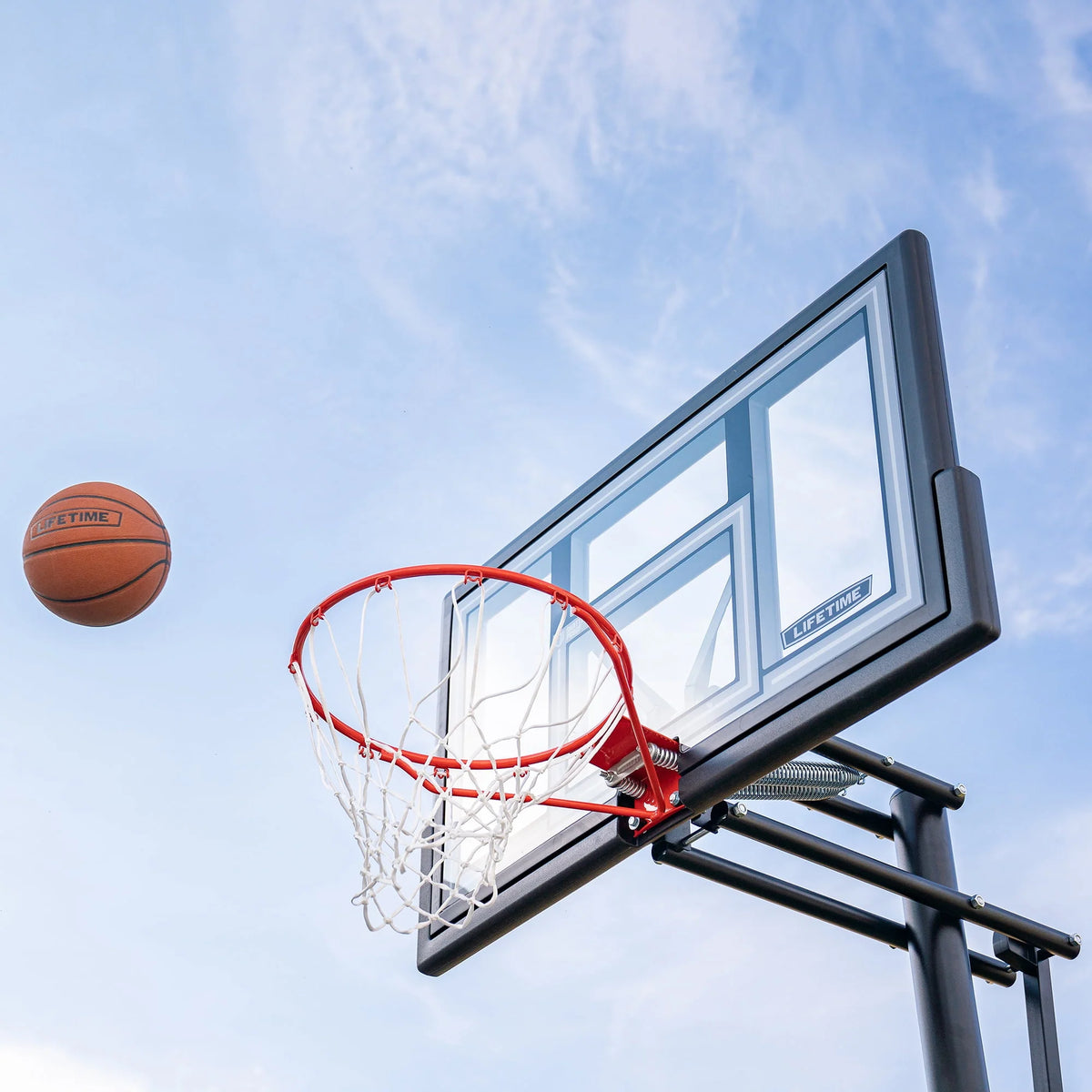 Adjustable Inground Basketball Hoop 50 inch Polycarbonate Z713