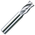 9/16x22 Diameter Square End X-Long Length 4 Flute Bright Uncoated Carbide End Mill W196