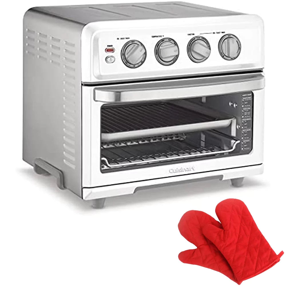 White AirFryer Toaster Oven with Grill and Oven Mitt N530931