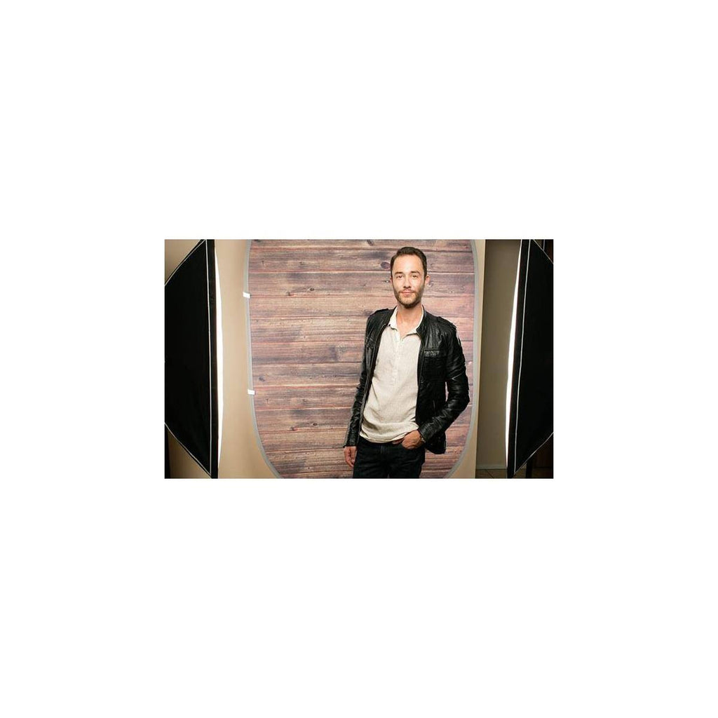 Collapsible 5 x 7 Backdrop Rustic Planks Red L646275
