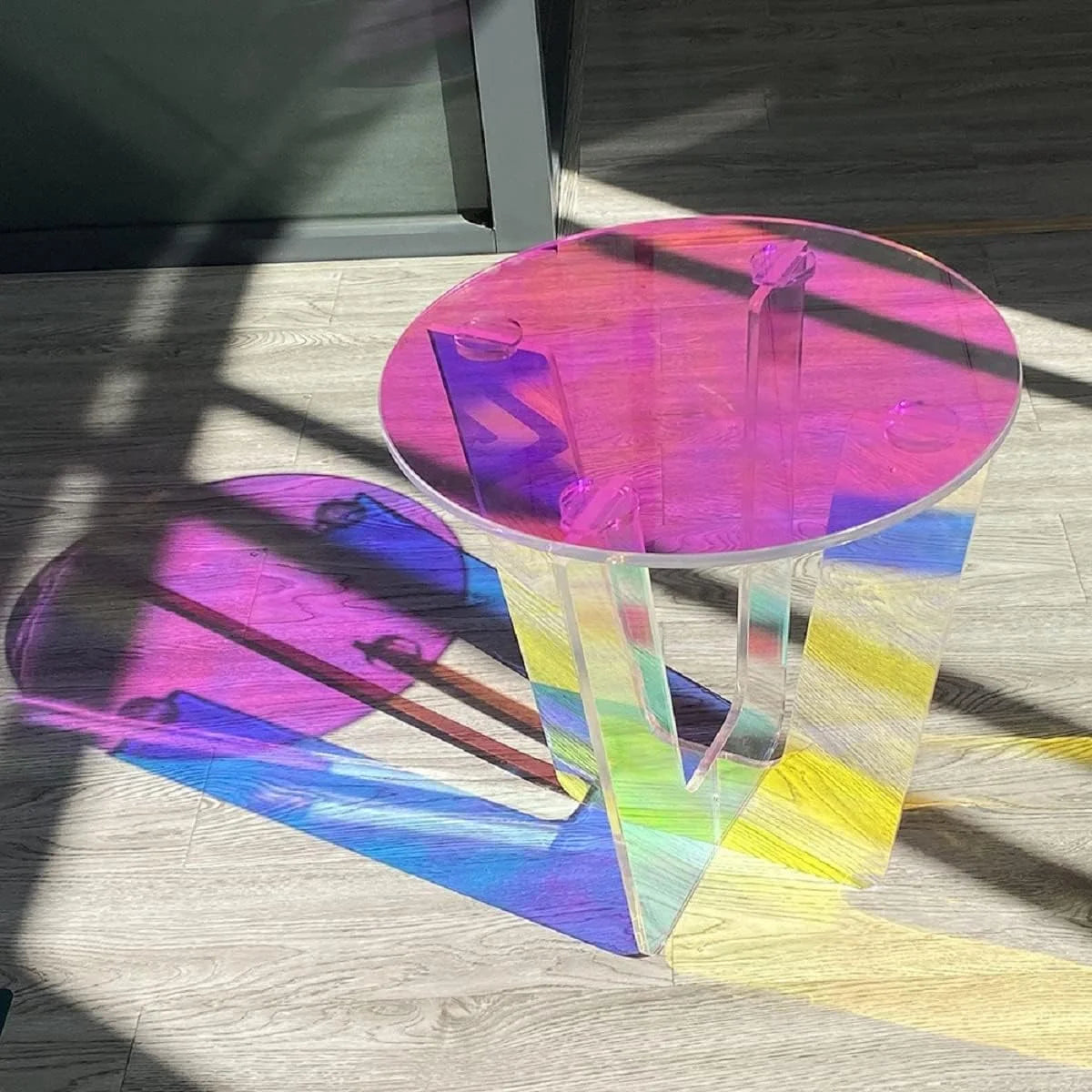 18 inch Acrylic Iridescent Side Table S453