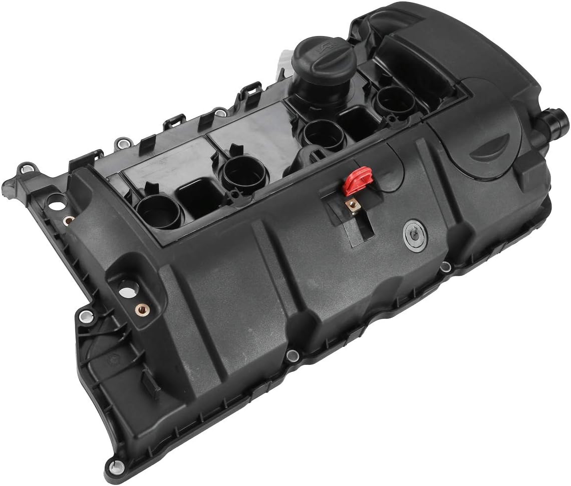 Engine Valve Cover with Gasket & Cap Compatible with Mini Cooper 1.6L DOHC V9857