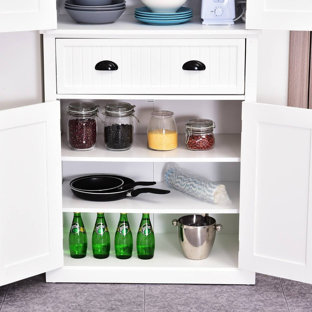 White Tall Kitchen Pantry Cabinet E204567