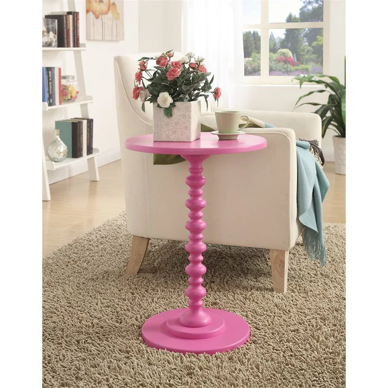 Pink Painted Spindle Table Q9019