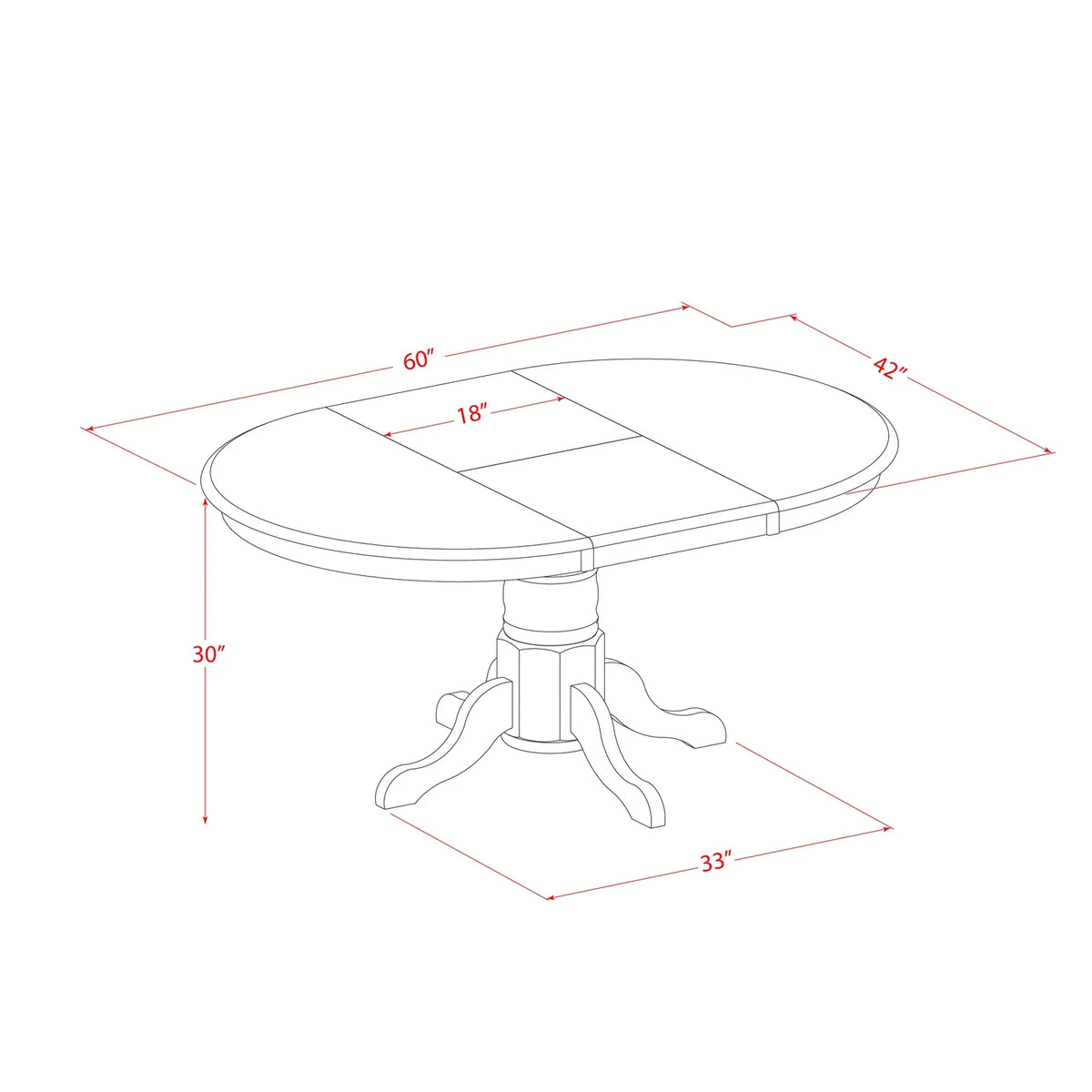 5 Pc Dining Set with Oval Table and 4 Chairs X866