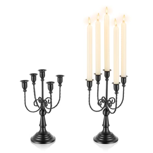 Black 3 Arm Candelabra Set of 6 D633543