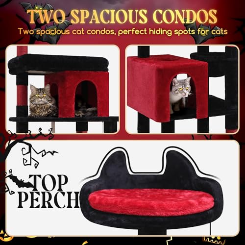 72in Dark Gray Cat Tree with 6 Scratching Posts F2236