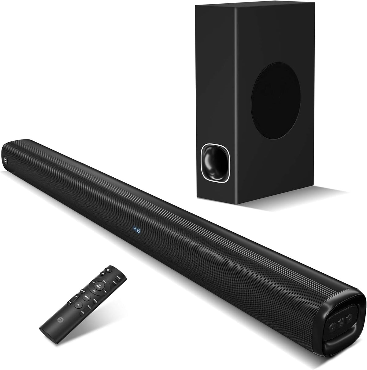 Sound Bar with Subwoofer, Bluetooth 5.0, HDMI ARC, Optical, AUX, RCA Y4841