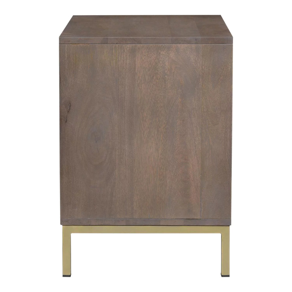 Gray 2-Drawer Wood Nightstand S80998
