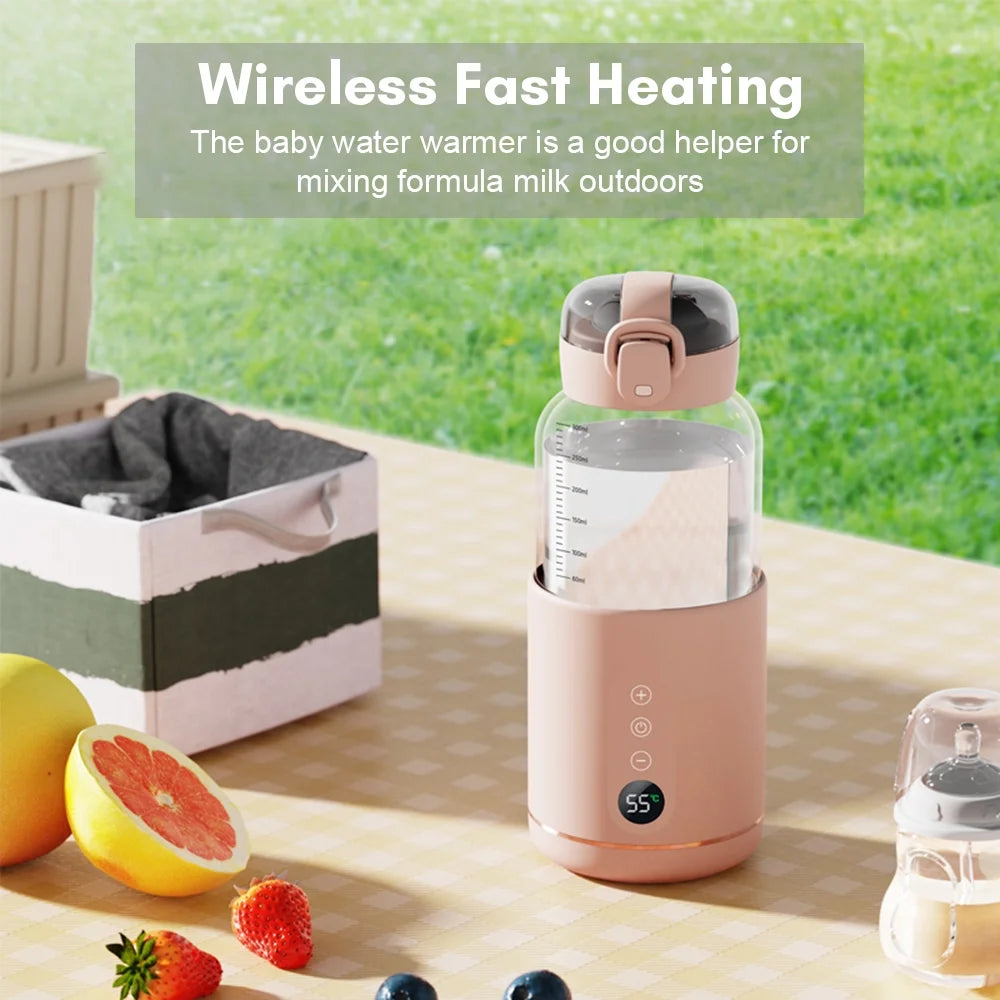 Portable Warmer for Formula 300ml Capacity Wireless Instant Warmer Electric Kettle E5904