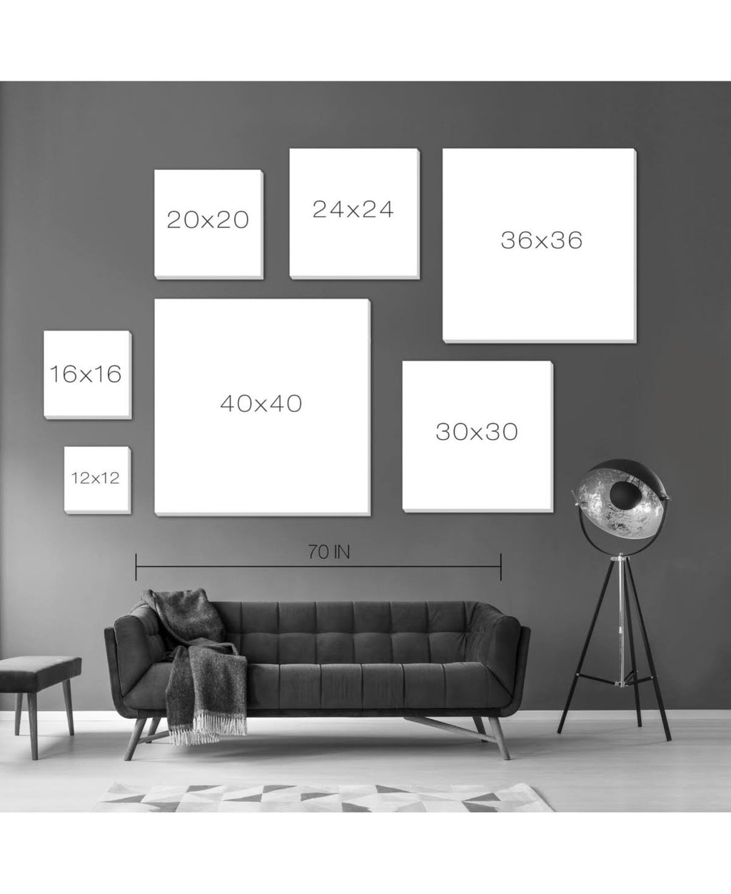 Black Fashion Paint Noir Glam Canvas Q5029