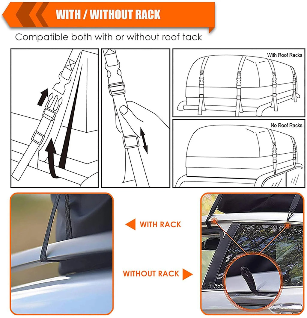 15 Cubic Feet Waterproof Roof Cargo Carrier Bag X9685