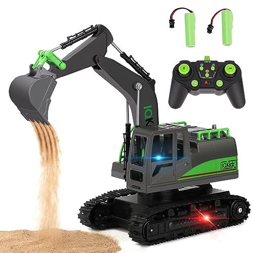 Remote Control Dump Truck Toy with Blue Warning Lights V828