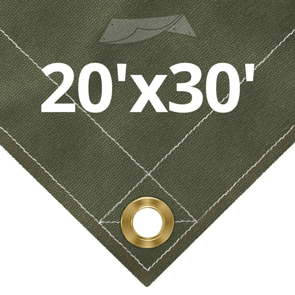 Olive Drab Canvas Tarps 20 x 30 M35560