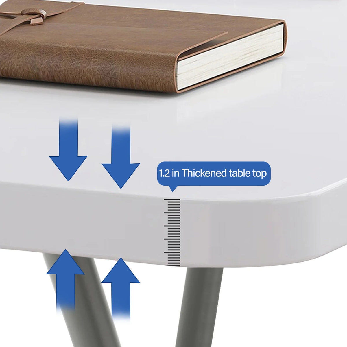 Portable Folding TV Tray Table White 30 Inch Z768