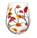 Stemless Hand Painted Wine Glass 18 Ounce Y478