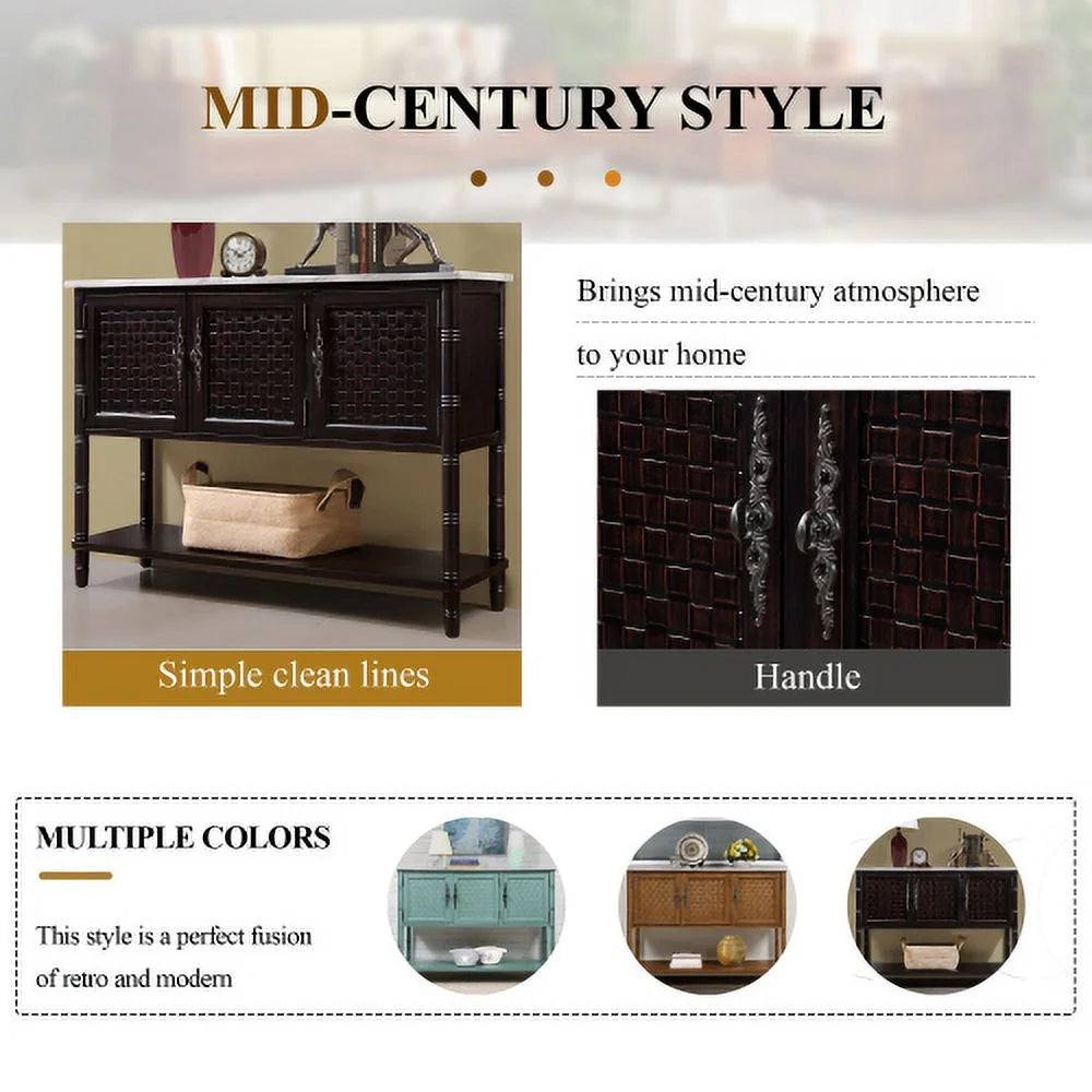 47'' Entryway Console Table with Storage and Open Shelf I430
