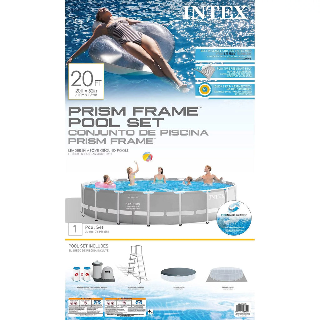 20ft x 52in Above Ground Swimming Pool Set with Filter Pump W45444