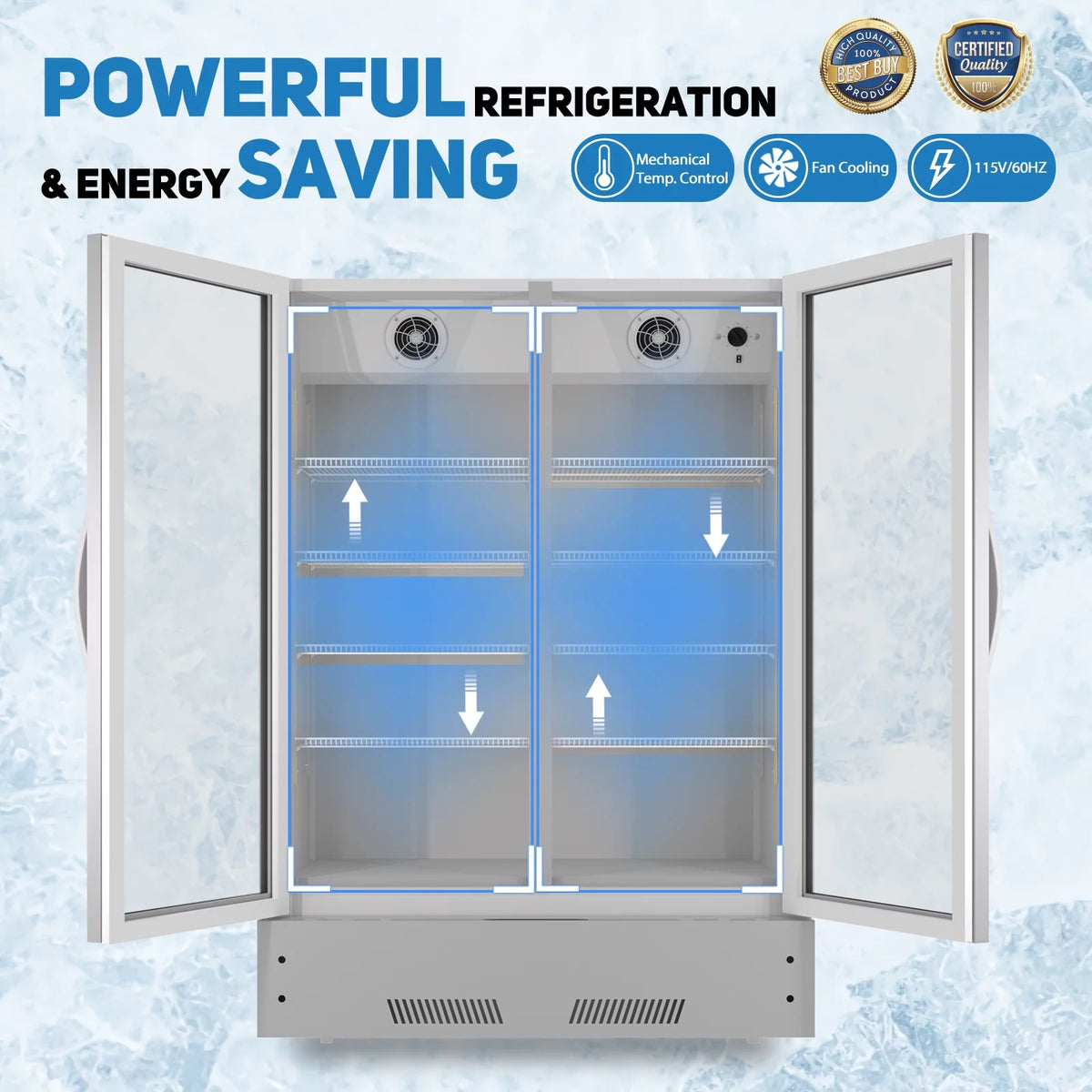 17 Cu.Ft Glass Door Upright Beverage Cooler J40922