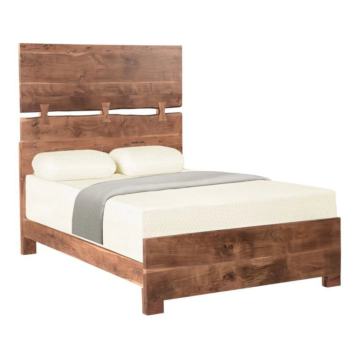 Solid Wood Queen Panel Bed E448